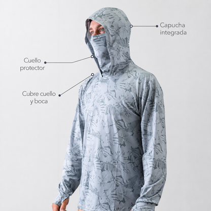 Boga Solar UPF 50+ — Remera con Capucha + Buff de Protección Solar