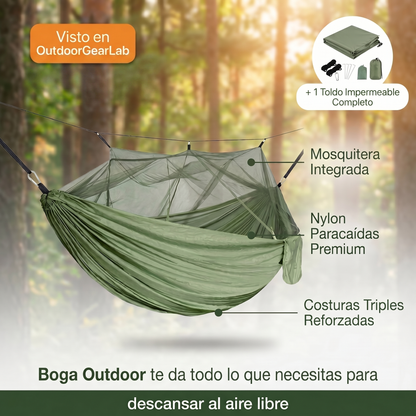 Kit de Hamaca Refugio — Hamaca con Mosquitero + Tarp Impermeable