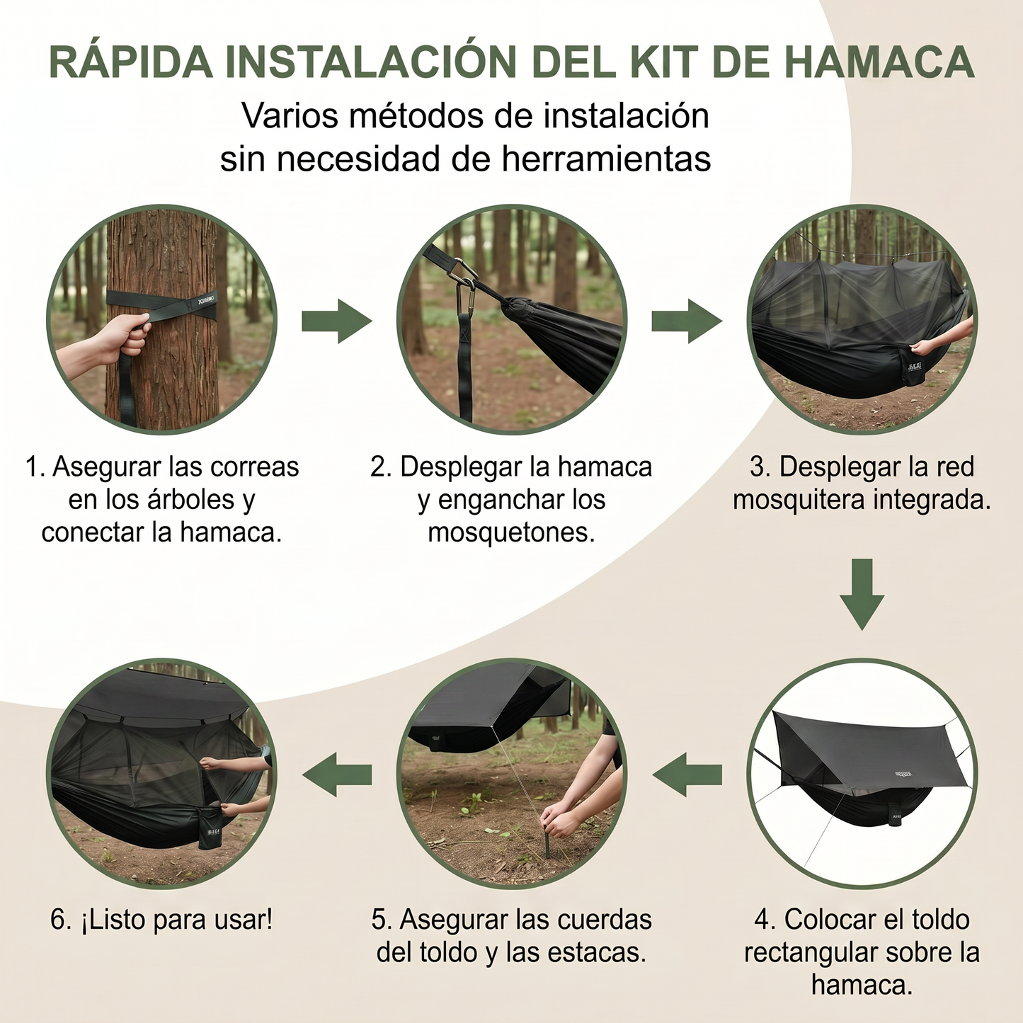 Hamaca Huapi Outdoor con Mosquitero | Nylon Ripstop Ultraliviana