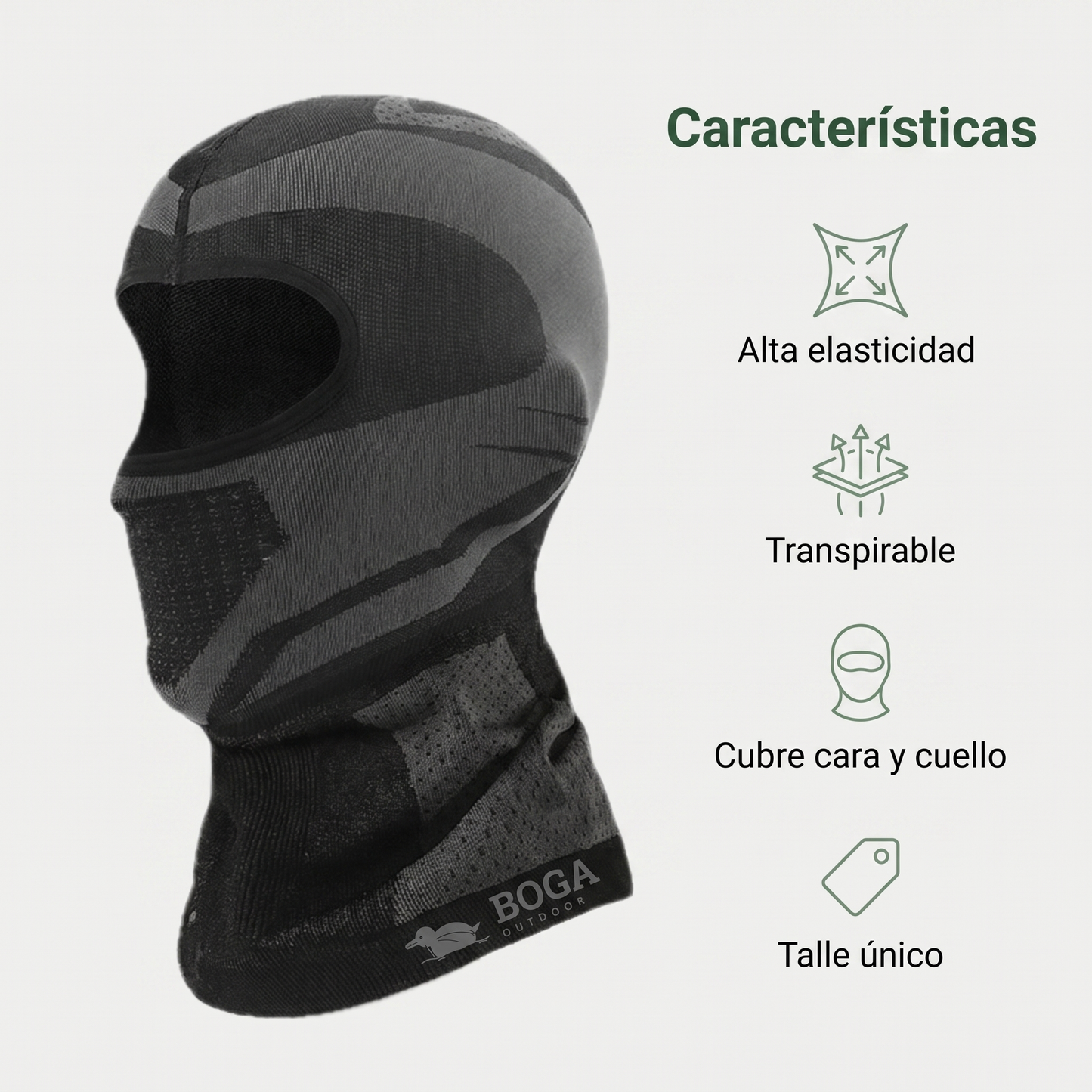 Boga Ventisca — Pasamontañas Elástico y Transpirable