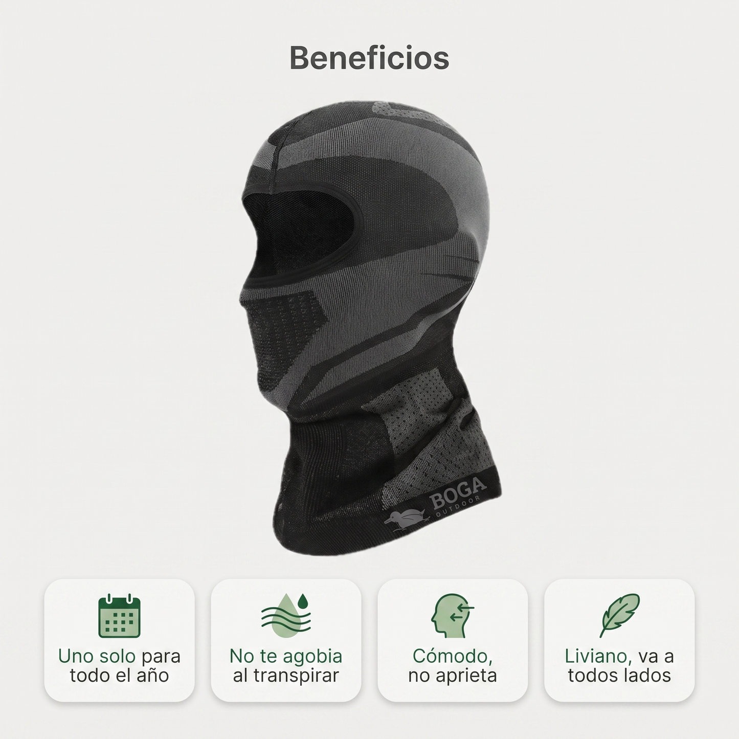 Boga Ventisca — Pasamontañas Elástico y Transpirable