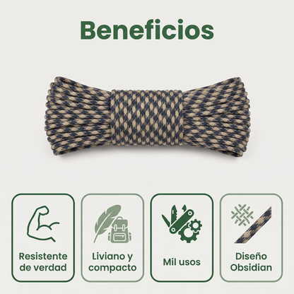 Boga Pehuén — Paracord 550 (7 hebras) · Modelo Obsidian · 5 m