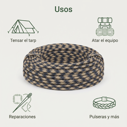 Boga Pehuén — Paracord 550 (7 hebras) · Modelo Obsidian · 5 m